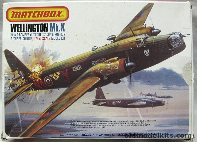 Matchbox 1/72 Wellington Mk.X / Mk.XIV Coastal Command / Canadian or British, 40402 plastic model kit